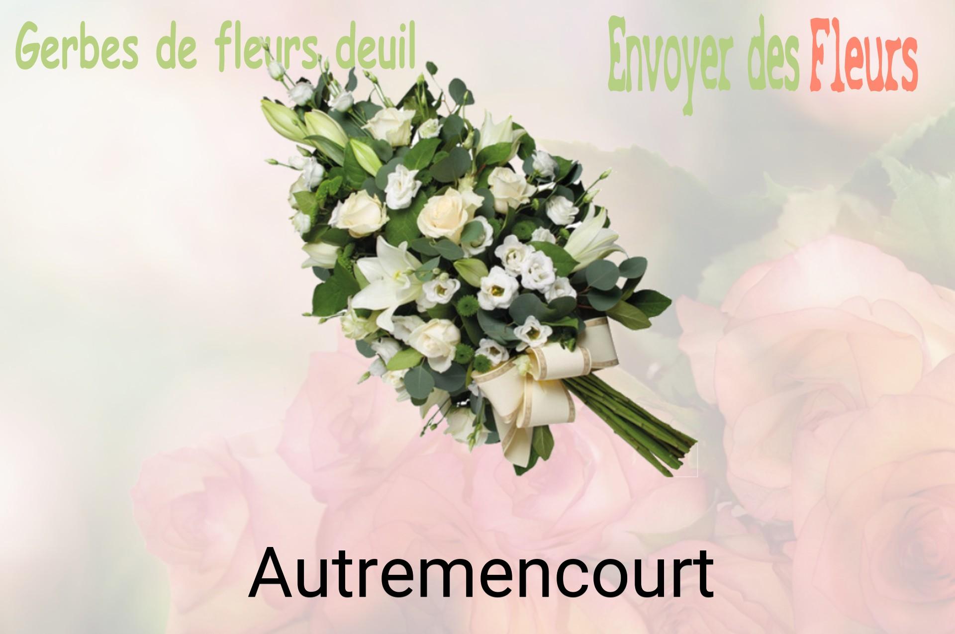 Gerbe de fleurs de deuil livrée à Autremencourt